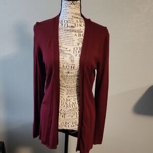 Maurices Deep Red Open Front Cardigan